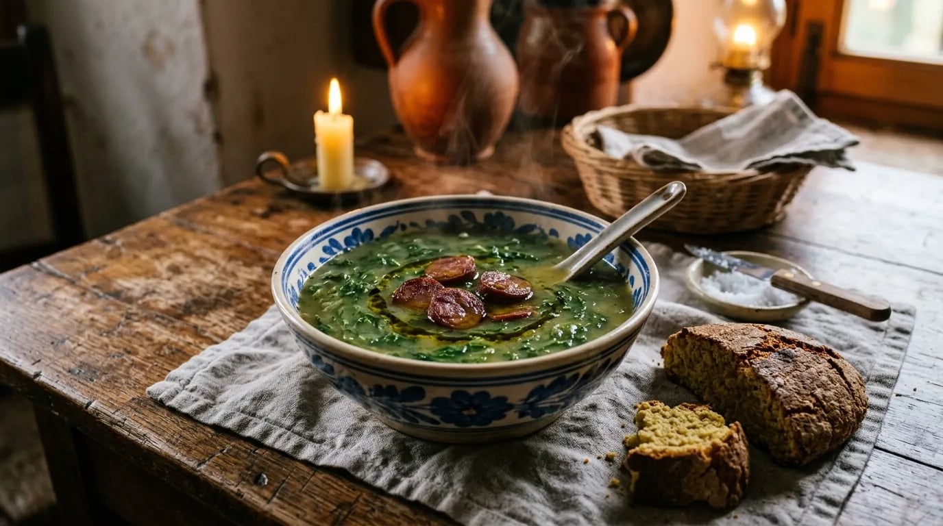 O Verdadeiro Caldo Verde à Antiga da Avó Lurdes: Segredos da Couve Fininha e do Fumeiro Tradicional